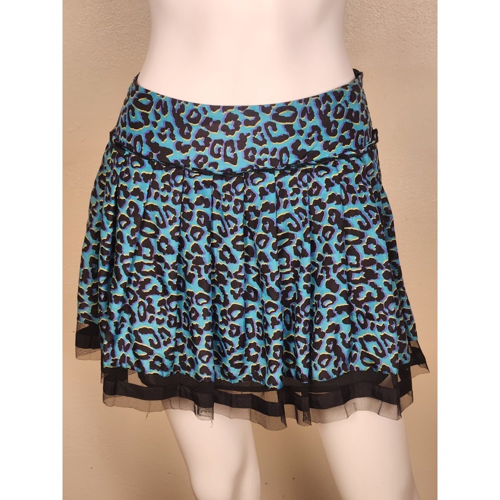Forever 21 Leopard Print Mini Pleated Skirt L
